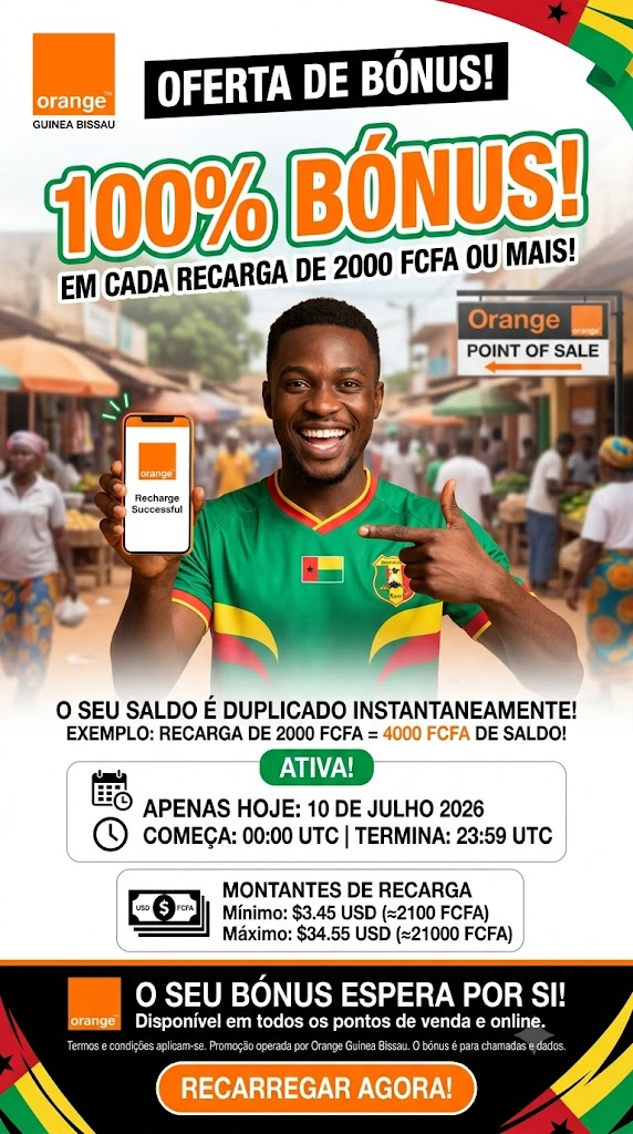 Orange Guinea Bissau 100% Bonus!